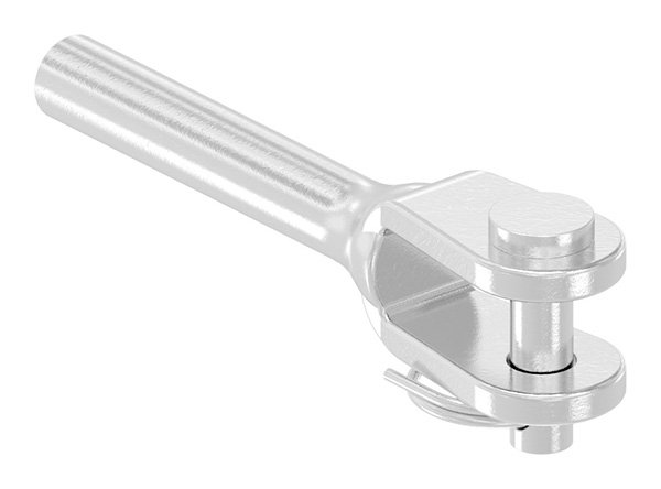 Gabelterminal zum Sebstverpressen - fuer Seil von Ø 3 mm bis Ø 8 mm - V4A-11.2815