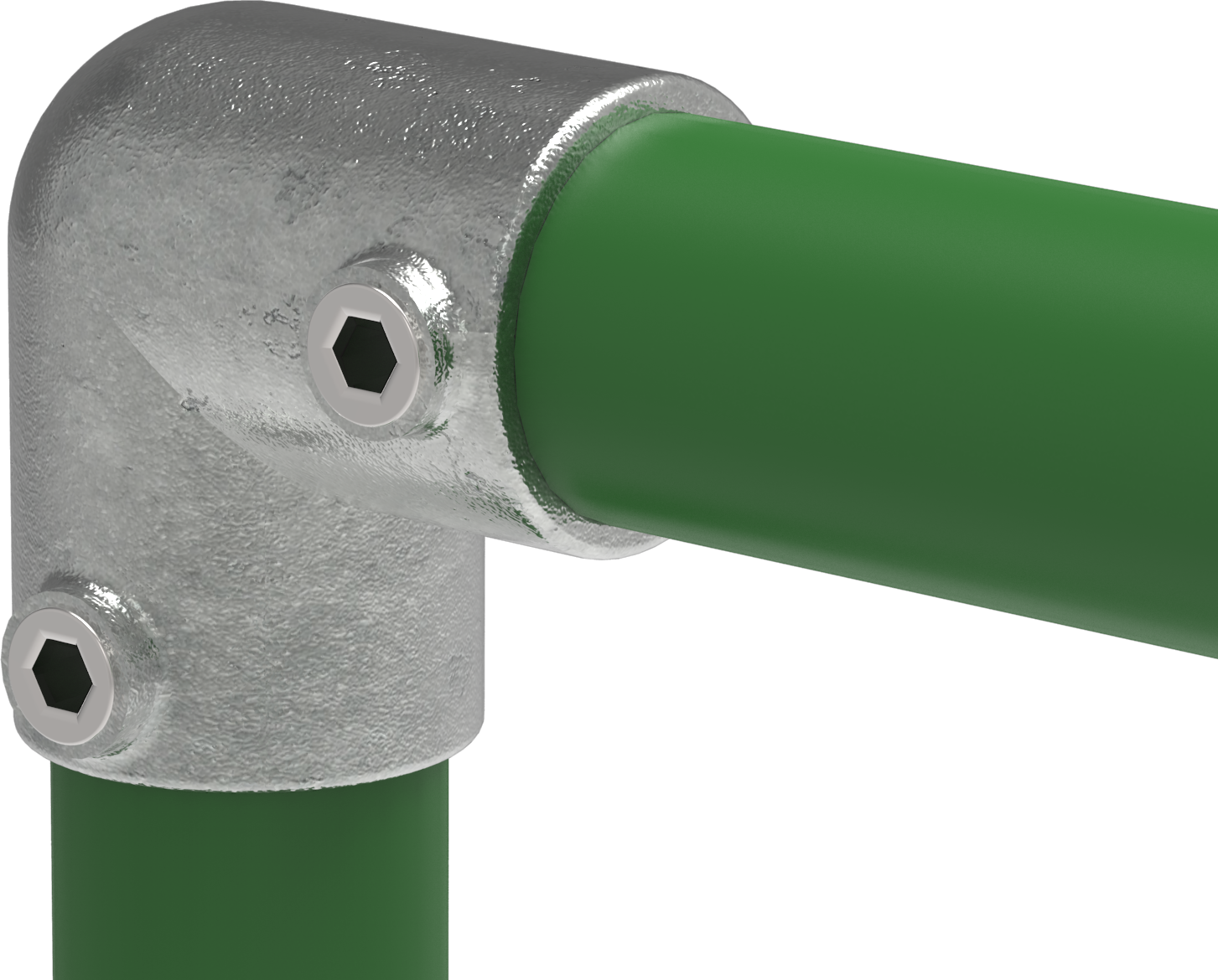 Rohrverbinder - Bogen 90° - 125D48-C42 - 48-3 mm; 42-4 mm - 1 1-2-; 1 1-4- - Feuerverzinkt u. Elektrogalvanisiert-125D48-C42