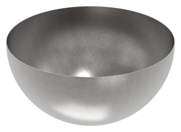 Halbhohlkugel Ø 500 mm - glatt - Stahl S235JR- roh-30-2994.8