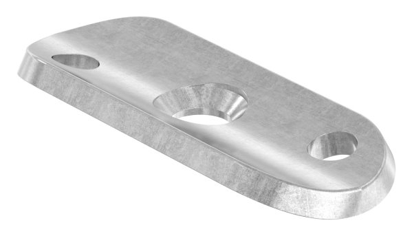 Handlaufanschlussplatte Stahl S235JR 63x25x4 mm Rohranschluss Ø 42-4 mm Bohrungen versetzt-88-1150228.ST