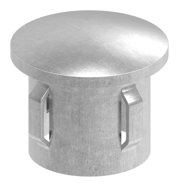 Stahlstopfen - leicht gewoelbt - fuer Ø 33-7x1-8-2-2 mm - Stah S235JR- roh-30-2900.8