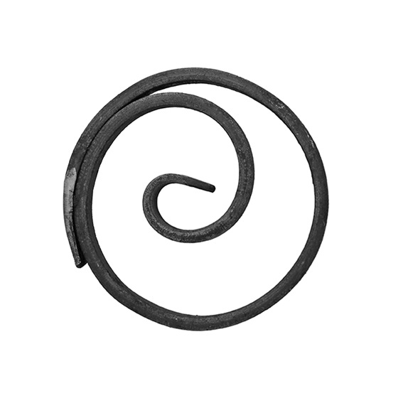 Stahl Zierelement 'O'-Spirale mit Schweissf D120- 12x6mm- roh-89-11E349TOP120-A.4