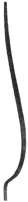 Bauchstab - Laenge- 945 mm - Material- 13x13 mm - Stahl S235JR- roh-30-1177.8