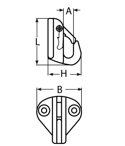 Fenderhaken mit Schnappsicherung V4A- Verkauf in VPE-66-64-411.8291
