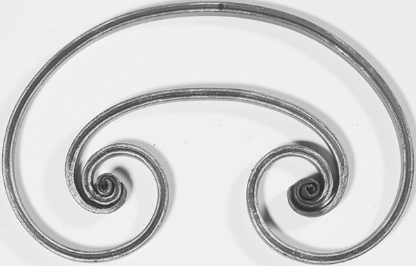 Schwerbarock - Masse- 300x200 mm - Material- 16x8 mm- gerillt - Stahl S235JR- roh-30-1820.8