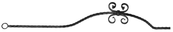 Bauchstab - Laenge- 1000 mm - Material- 12x12 mm - Stahl S235JR- roh-30-1170.8