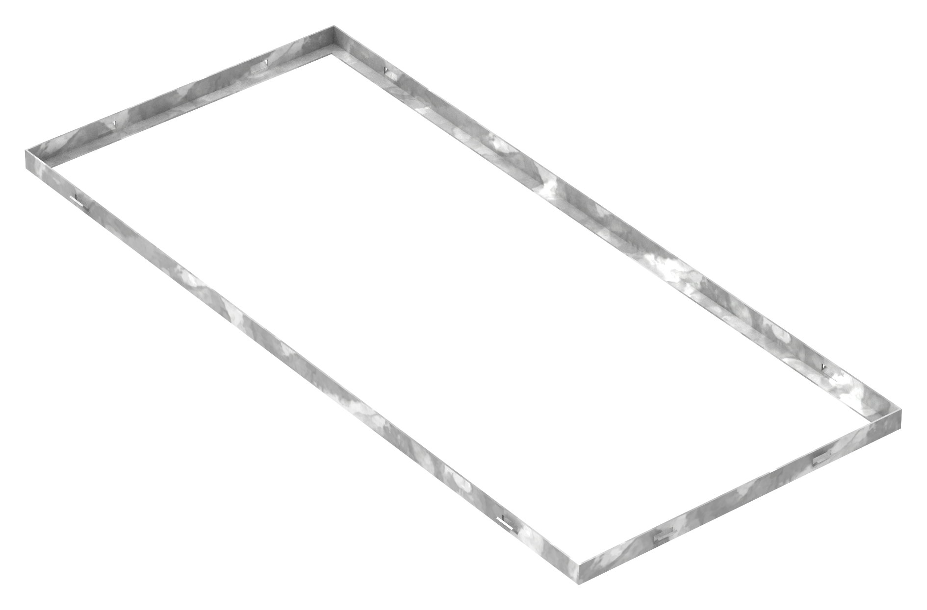 Zarge - Masse- 400x900x23 mm - fuer Rosthoehe 20 mm - aus S235JR -St37-2- bandverzinkt-23-409020.7