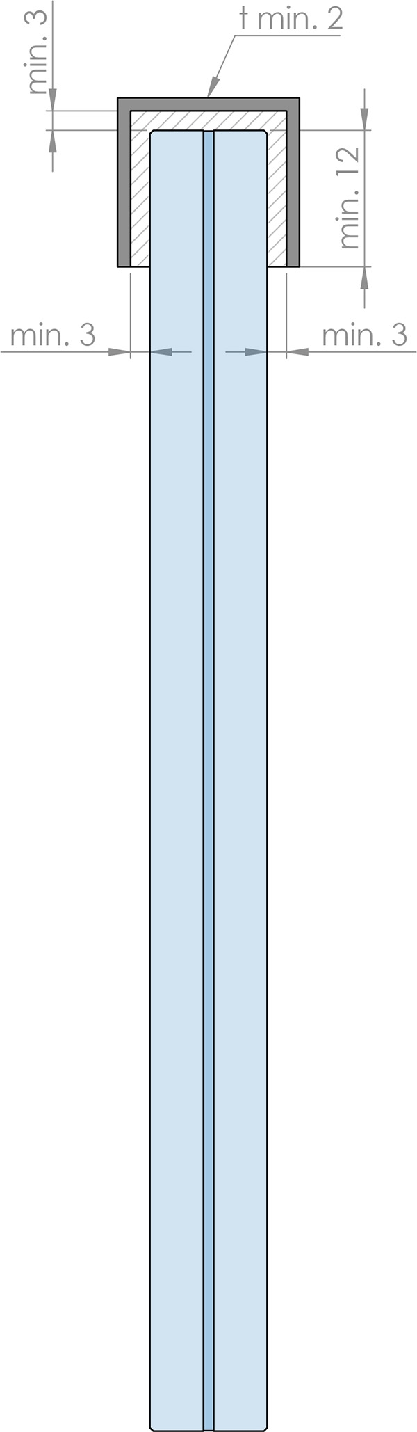 U-Profil - Masse- 32x20x2 mm - Laenge- 6000 mm - Aluminium elox- E4-EV1-12-4005.6