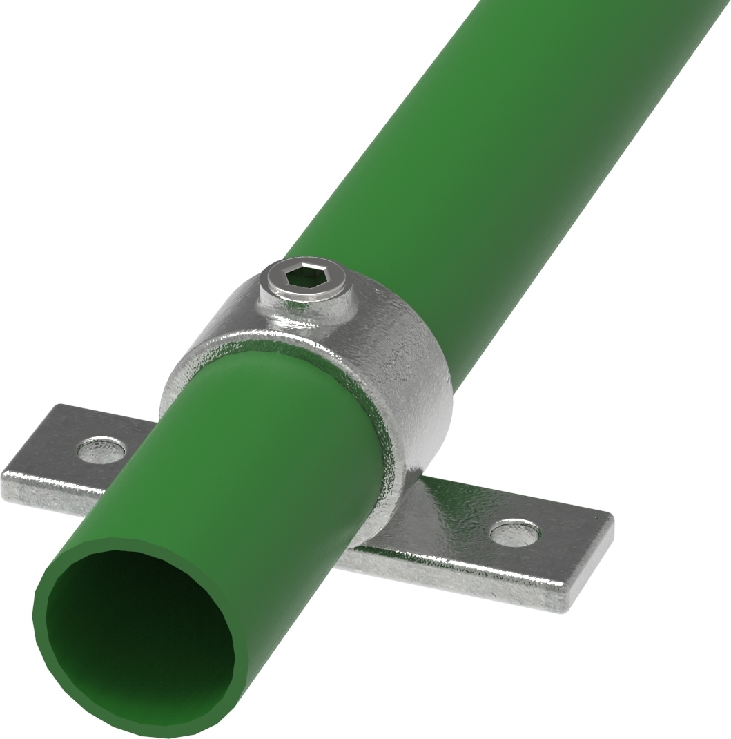 Rohrverbinder - Befestigungsring mit Flansch 2 Bohrungen - 198 - 26-9 mm - 48-3 mm - 3-4- - 1 1-2- - Feuerverzinkt u. Elektrogalvanisiert-198