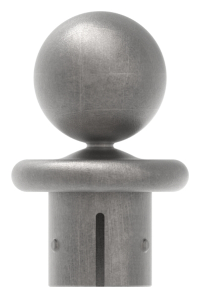 Kugelrohrknopf fuer Ø 42-4x2-5-2-9 mm - Stahl S235JR- roh-30-2801.8