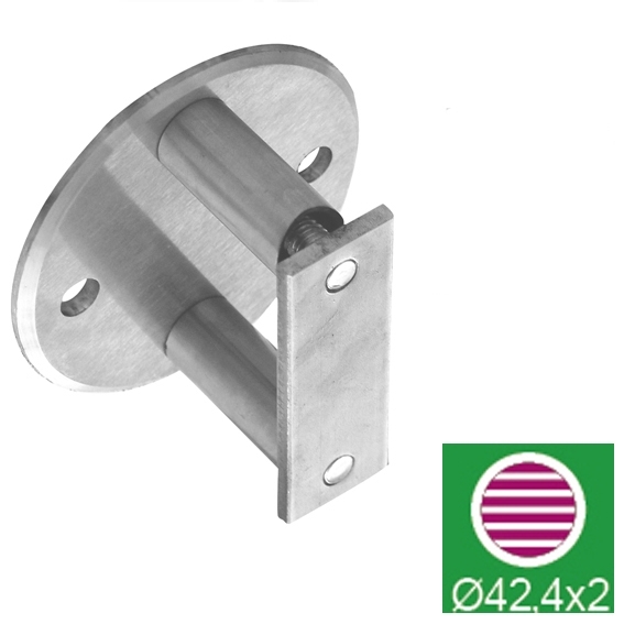 Wandflansch Edelstahl AISI 316 fuer Rohr D42-4mm rund geschliffen-89-11A140216A-A.4