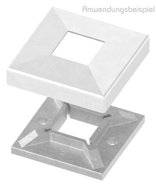 Abdeckrosette Ø 45x11 mm fuer Glasgelaender-Bodenklemme Ø 40 mm V2A-11-2706-A.4