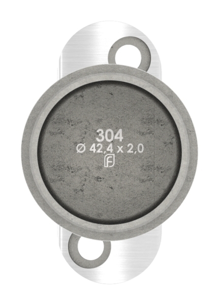 Handlaufstuetze aus einem Stueck mit Halteplatte V2A-11-3864.4