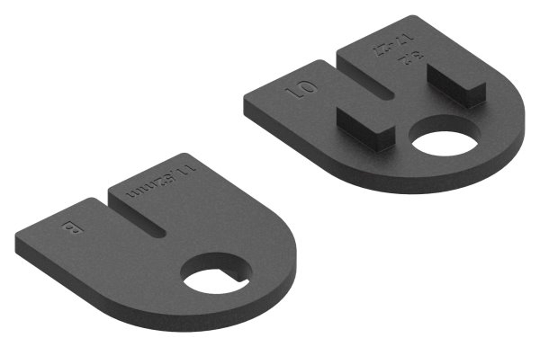 Gummieinlage Gummi fuer Glas 11-52 mm VSG fuer Glasklemme Modell 25-88-1125115.GU