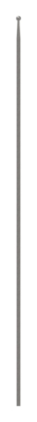 Zaunstab Laenge- 1200 mm Material 12x12 mm - Kugel Ø 16 mm Stahl S235JR- roh-30-1235.8