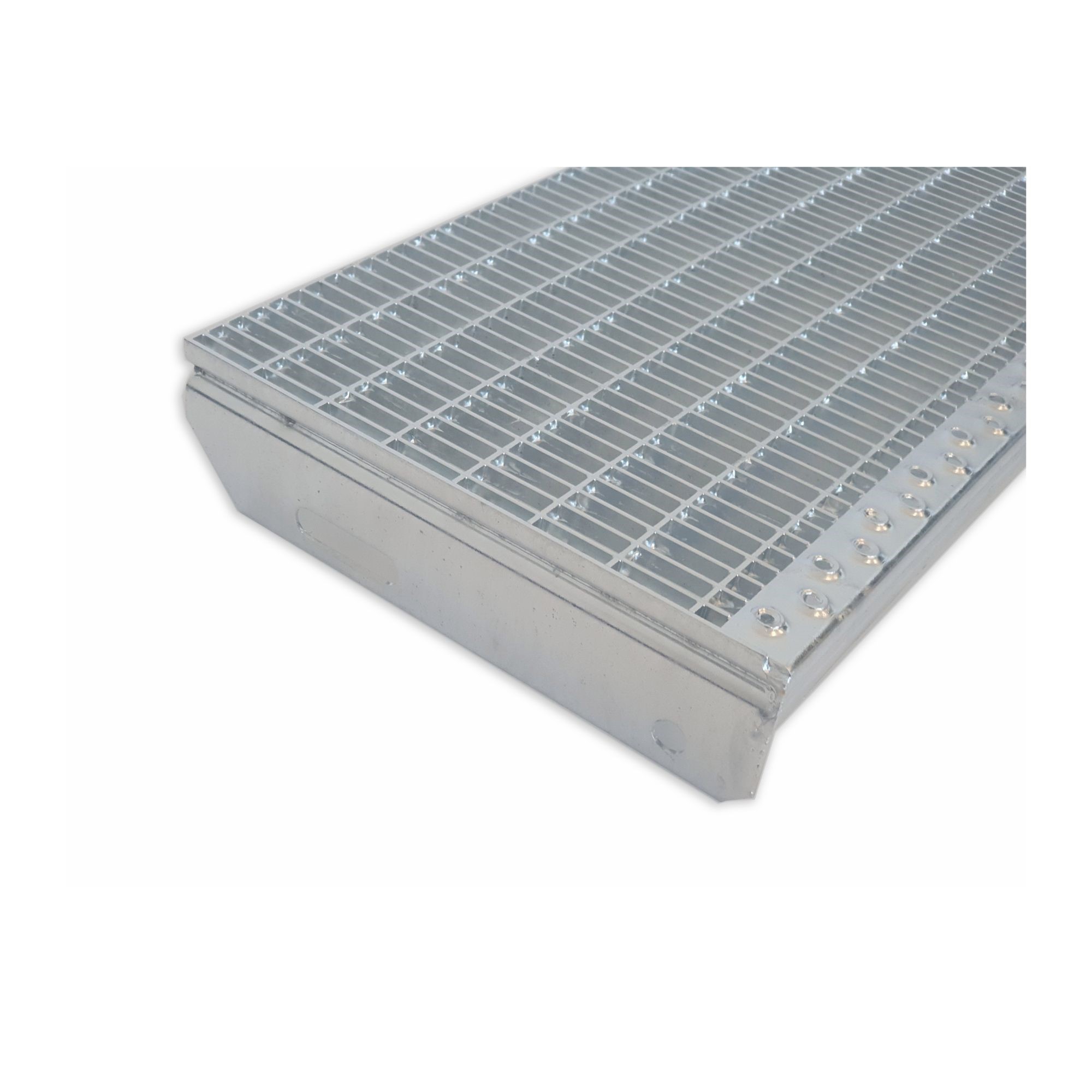 Gitterroststufe Treppenstufe Masse- 1000x305 mm 30-10 mm S235JR -St37-2- im Vollbad feuerverzinkt-40-M-1303031.7