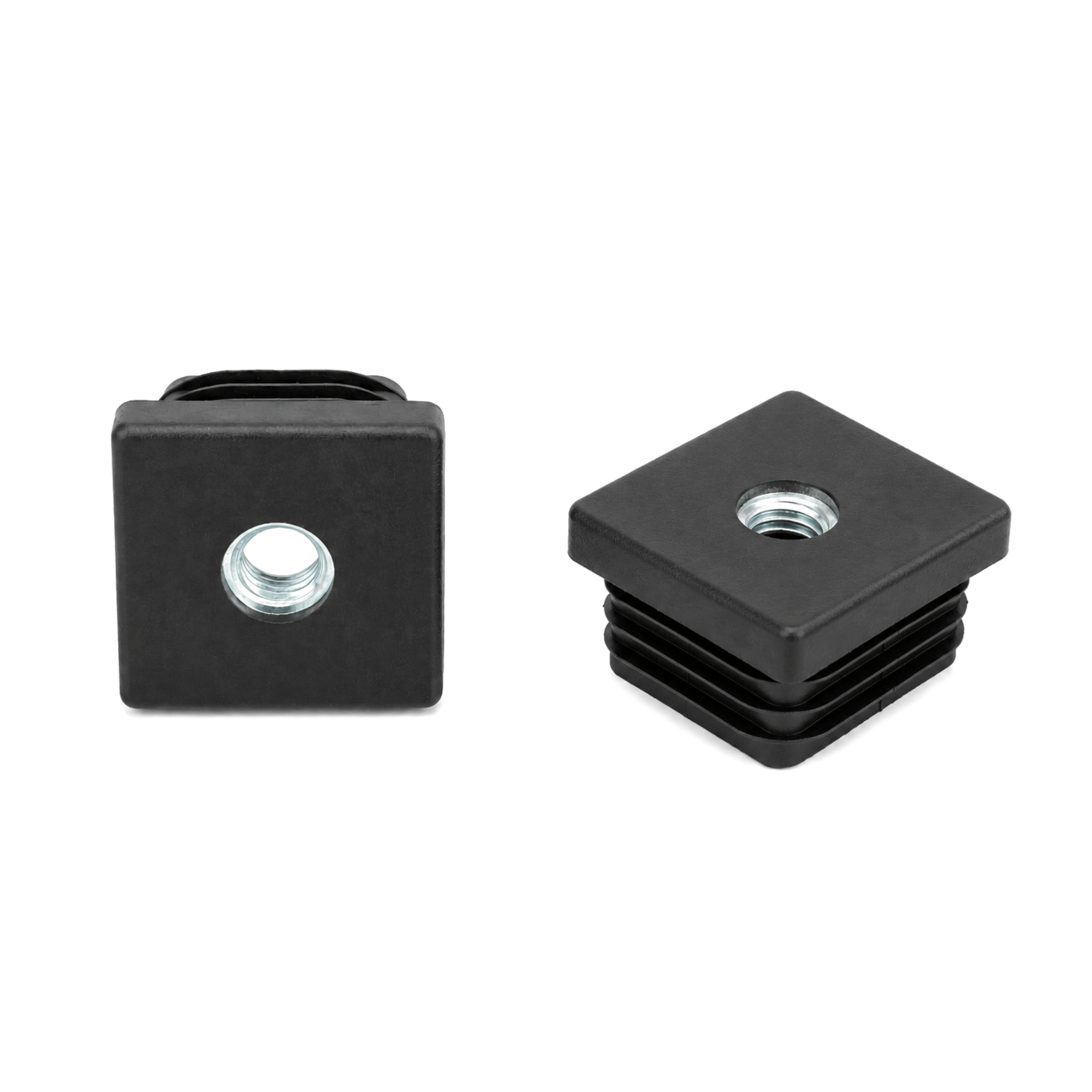 Einsteckbuchse Schwarz fuer Quadratrohre mit Gewinde M10-EINSTECKBUCHSE.QM10