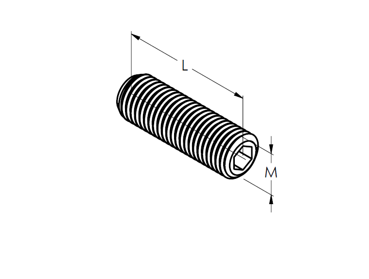Gewindestift DIN 913 Edelstahl AISI 304 M8x50 Innensechskant Kegelstumpf-89-11ADIN913A2M8X50-A.4