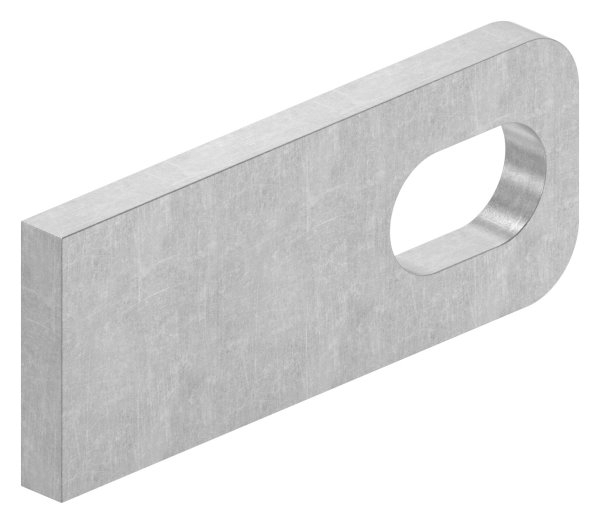 Anschweisslasche - Masse- 100x40x8 mm - Langloch- 30x18 mm - Stahl -roh- S235JR-30-3553.8