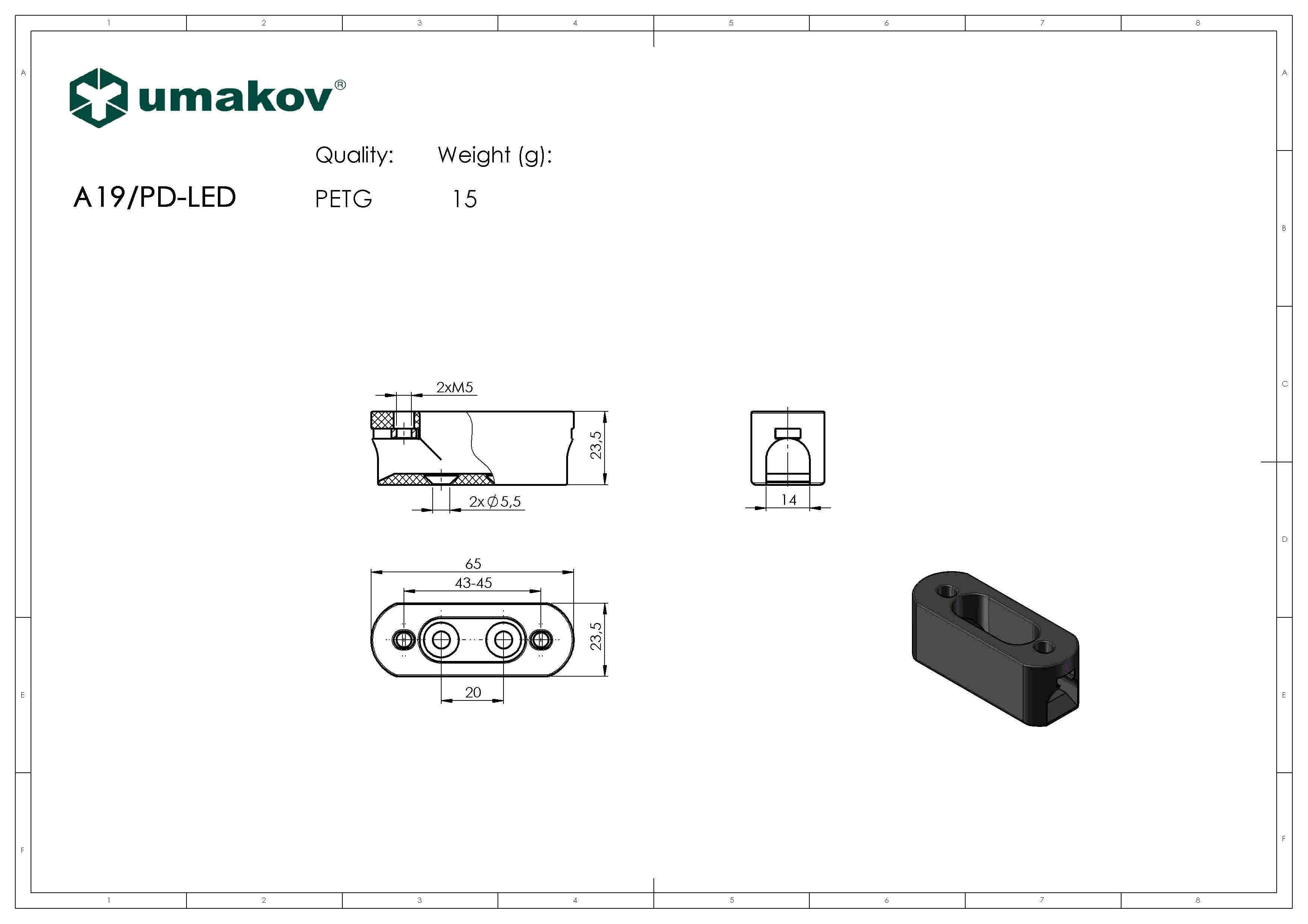 Handlaufhalter Kunststoff fuer LED Profil-89-11A19PDLED-A.4
