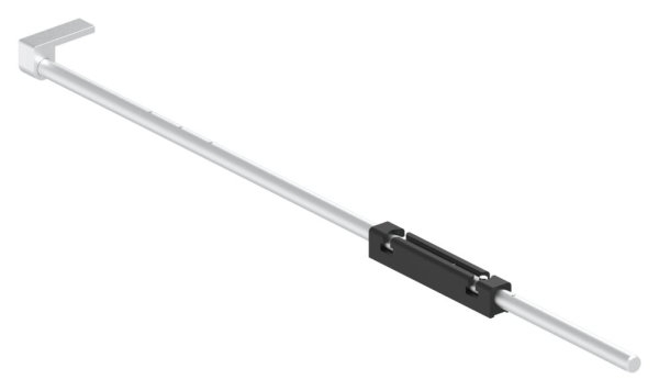 Bodenriegel XL mit Laenge 1000mm- zum Anschrauben- RAL 9005 schwarz-88-1156711-ALU.9005