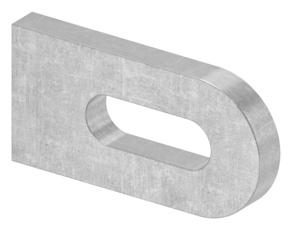 Anschweisslasche Stahl S235 50 x 25 x 6 mm mit Langloch 25 x 9 mm-88-1154111-ST.25