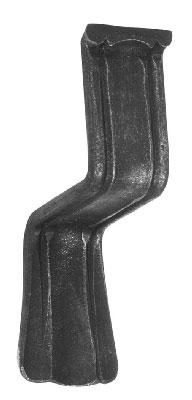 Zierhalter - Material- 41x8 mm Hoehe-150mm - Stahl -Roh- S235JR-30-3767.8