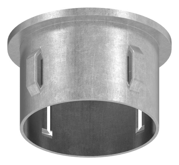 Stahlstopfen flach - mit M8 - fuer Rundrohr Ø 48-3x1-8-2-2 mm - Stahl S235JR- roh-30-2934.8