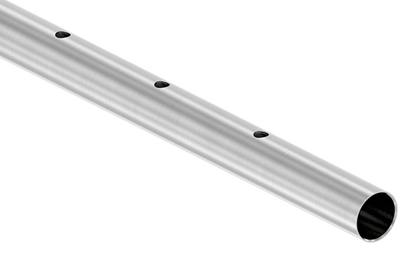 Rundrohr Ø 42-4 x 2-0 mm einseitig gelocht á 3 m Edelstahl-12-1021.4