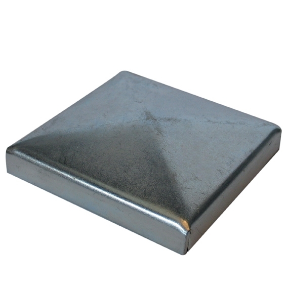 Pfostendeckel 60x60 mm verzinkt fuer Vierkantpfosten- Stahl 1-2 mm stark-89-11E225460X60ZN-A.4