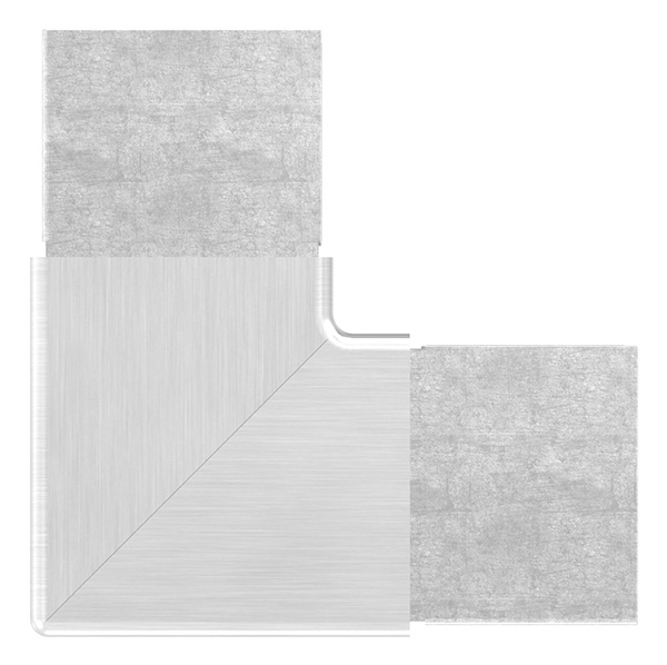 Rahmenecke 90° - vertikal - fuer Quadrat-Nutrohr- 40x40 mm - V2A-12-2317.4
