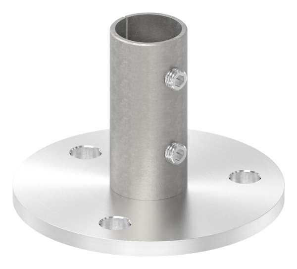 Wand- und Bodenanker Masse- Ø 100x6 mm fuer Rundrohr Ø 33-7x2-5 mm -V2A-11-3011.4