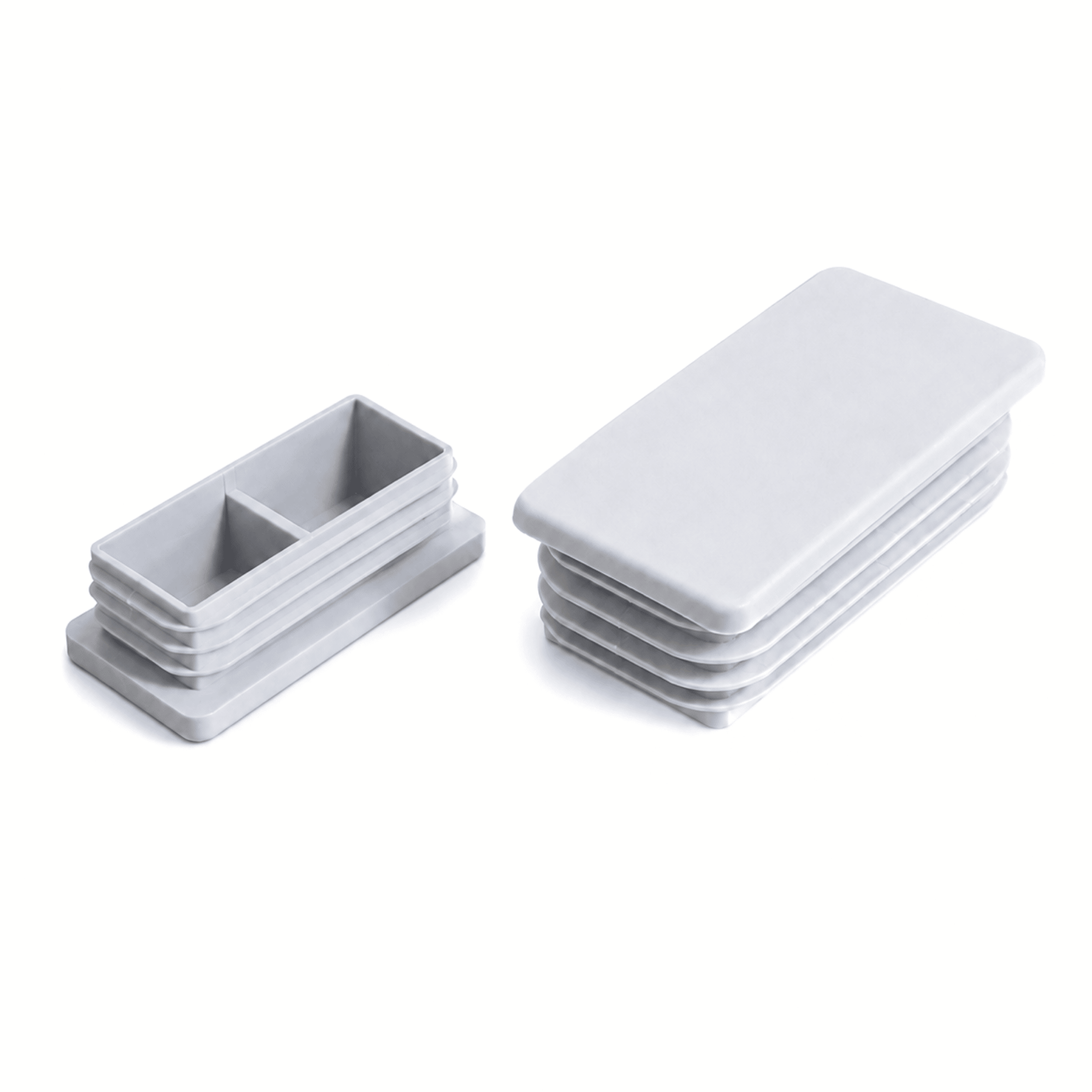 Lamellenstopfen fuer ein Rechteckrohr 25x15x1–2 mm- Grau-75-25152.G