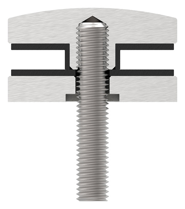 Glaspunkthalter-Oberteil Ø 52 mm- V2A-10-5100.4OT