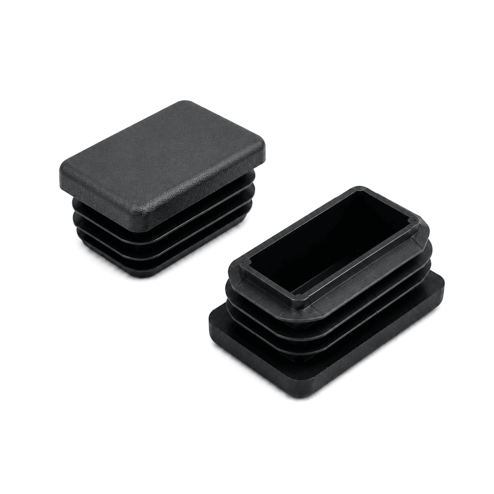 Lamellenstopfen fuer ein Rechteckrohr 25x15x1–2 mm- Schwarz-75-25152.S