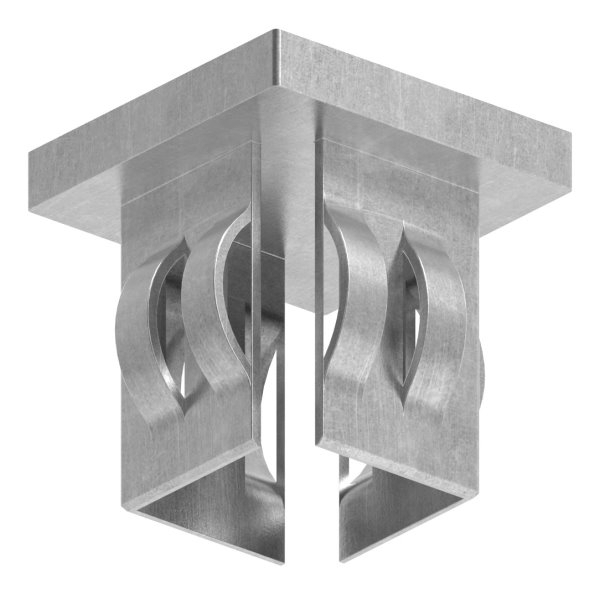 Stahlstopfen flach - fuer Rohr 30x30x1-5-3-0 mm - Stahl S235JR- roh-30-2942.8