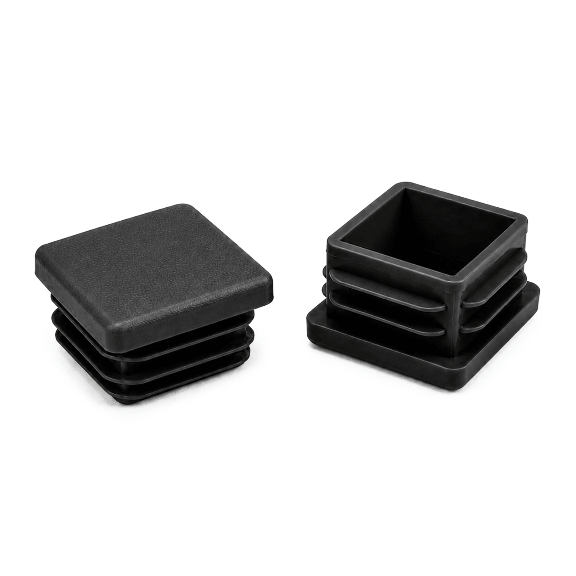 Lamellenstopfen fuer ein Quadratrohr 20x20x1-3 mm- Schwarz-Q-7420.S