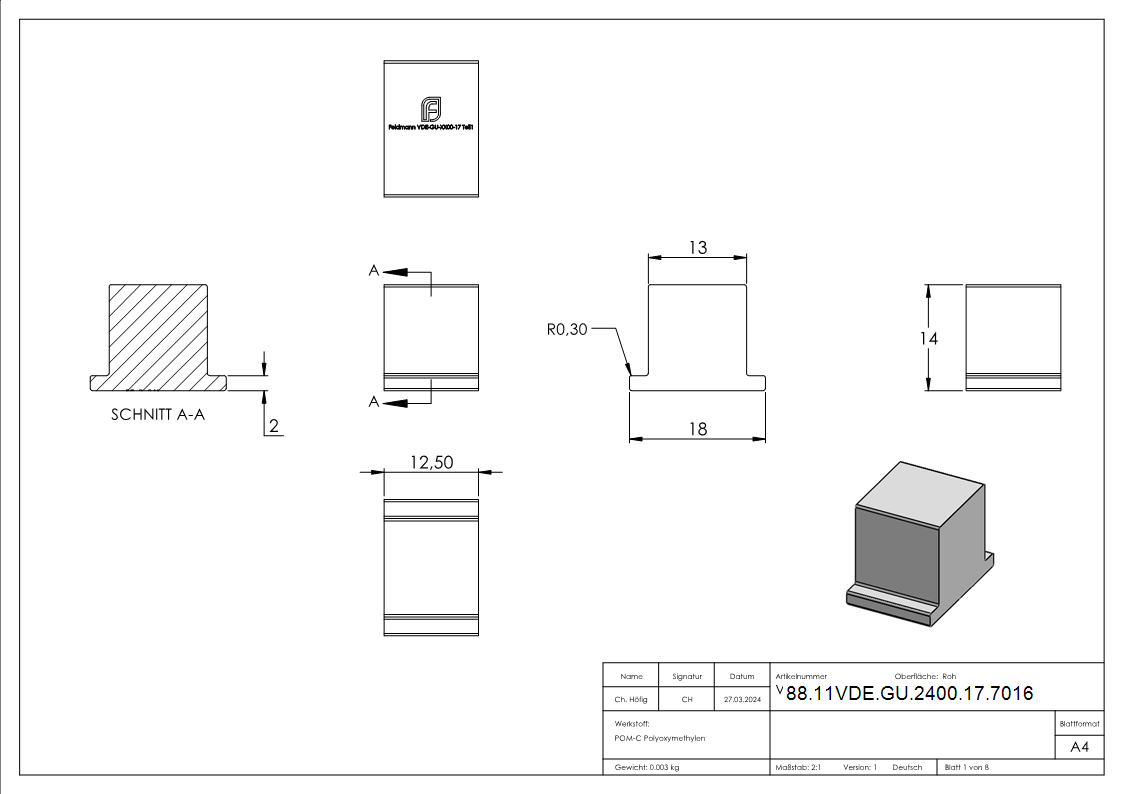 Montage-Set Aluminium RAL 7016 fuer Glas 17-52 mm L = 2405 mm-88-11VDE-GU-2400-17.7016