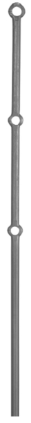 Anfangsstab Pfosten Laenge- 1200 mm Material- Ø 25 mm Stahl S235JR- roh-30-1026.8