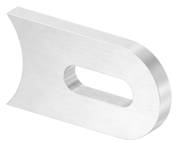 Anschweisslasche Edelstahl V2A 50x30x6 mm fuer Rohr Ø 42-4 mm geschliffen mit Langloch-88-1154111-240G42.6
